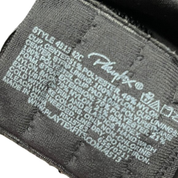Playtex‎ Curves Bra 42C Embroidered Lace Lift Underwired Side Smooth #4513 Black - Picture 5 of 5
